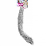 Staart wolf pluche grijs