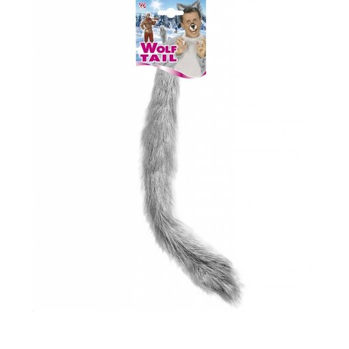 Staart wolf pluche grijs
