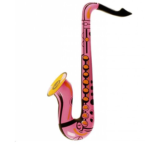 Saxofoon opblaasbaar roze