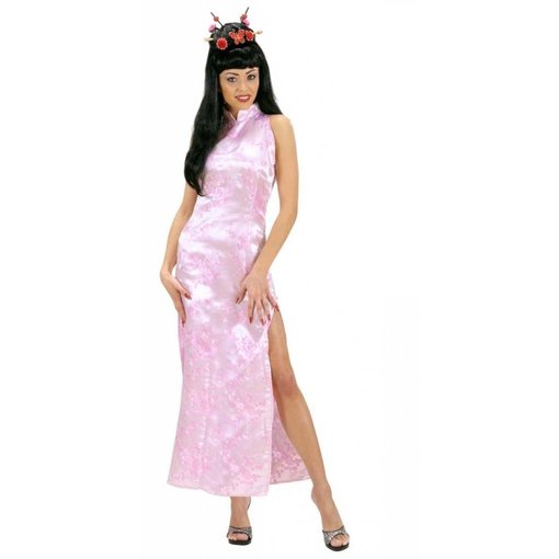 Chinese dame jurk roze