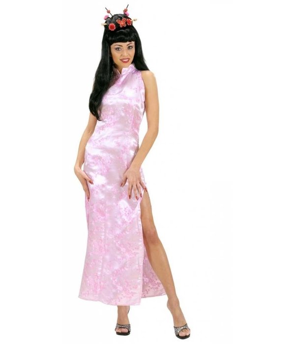 Chinese dame jurk roze