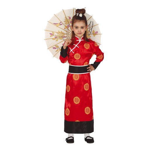Oosterse Kimono Kostuum Meisje Rood