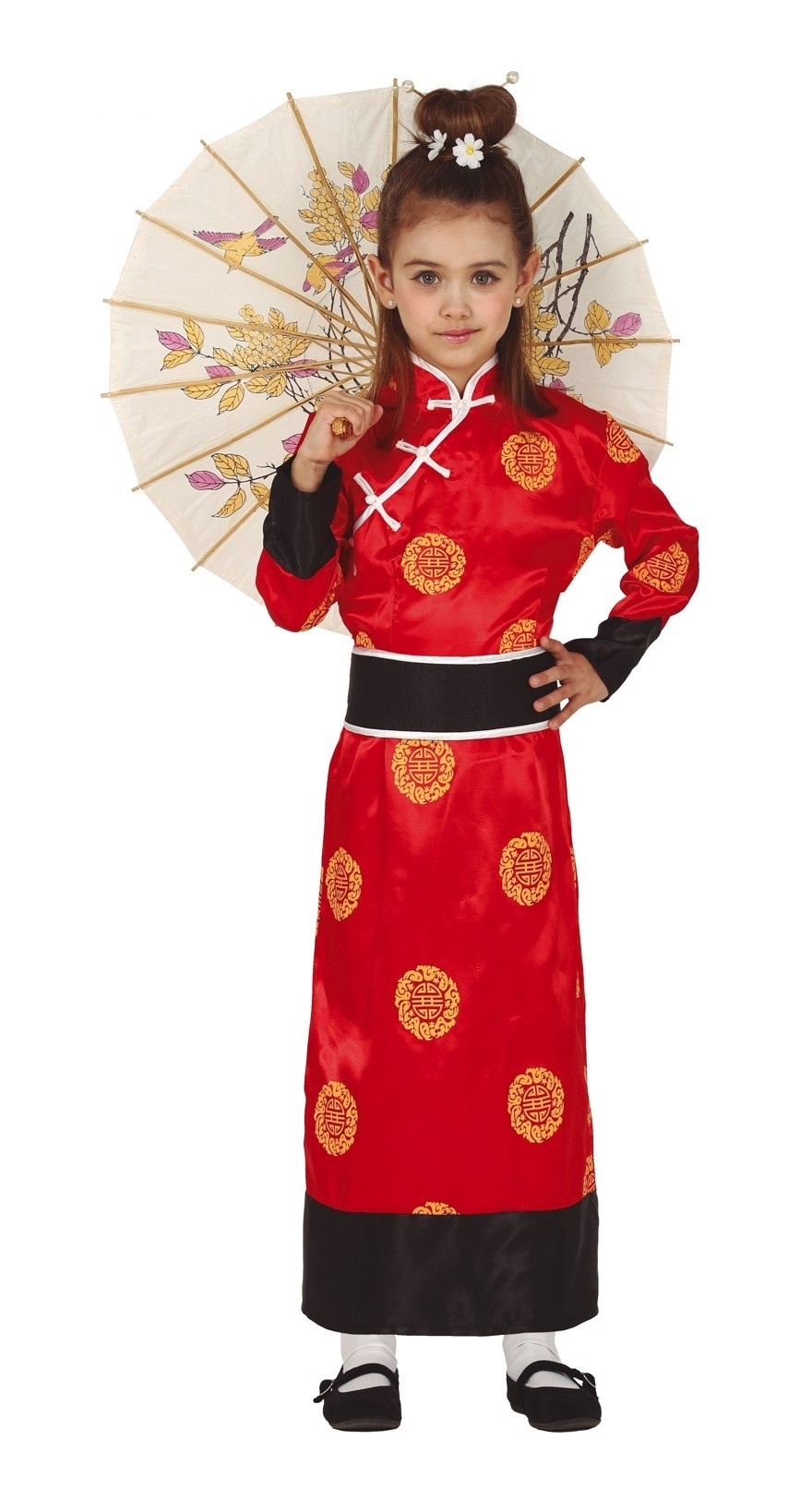 Oosterse Kimono Kostuum Meisje Rood
