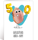 Verjaardagskaart 50 Jaar 'Abra-Ham'