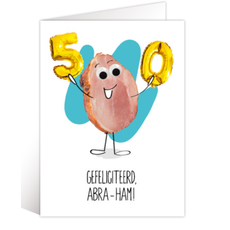 Verjaardagskaart 50 Jaar 'Abra-Ham'