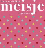 Wenskaart Geboorte Meisje Roze Met Stippen