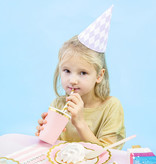 Papieren Rietjes Goud/Wit Gestreept (10st)