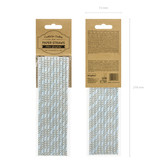 Papieren Rietjes Lichtblauw/Goud (10st)