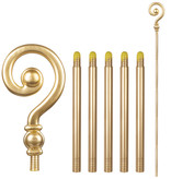 Sinterklaasstaf 6-delig (185 cm)