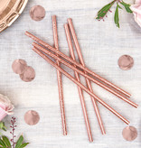 Papieren Rietjes Roségoud (20st)