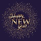 Servetten "Happy New Year" blue/gold (20st)