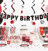 Papieren Rietjes Rood  Met Witte Stippen (10st)