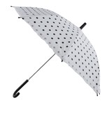 Bolletjes paraplu wit met zwarte stippen