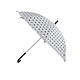 Bolletjes paraplu wit met zwarte stippen