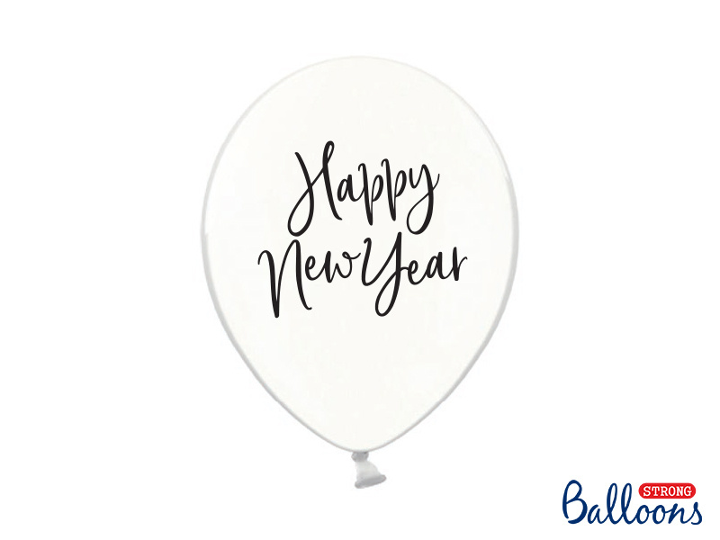 Happy New Year ballonnen Transparant (6st)