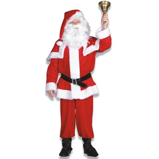 Kerstman kostuum imitatie fluweel elite afbeelding