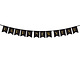 Letter Banner Happy New Year zwart