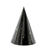 Party Hoedje Happy New Year zwart