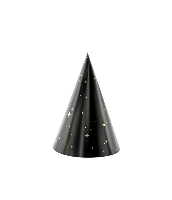 Party Hoedje Happy New Year zwart