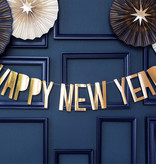Letter Banner Happy New Year Goud