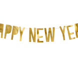 Letter Banner Happy New Year Goud