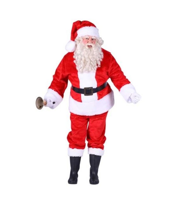 Kerstmannenpak Pluche Traditioneel