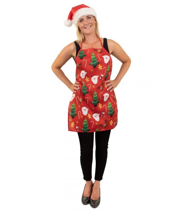 Kerst Keukenschort Rood
