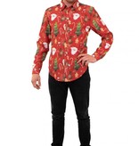 Rode Kerst Blouse Volwassenen