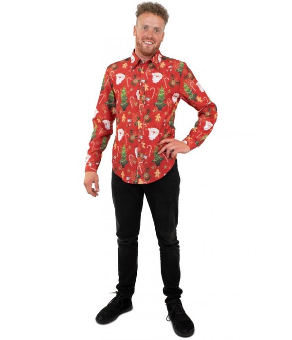 Rode Kerst Blouse Volwassenen