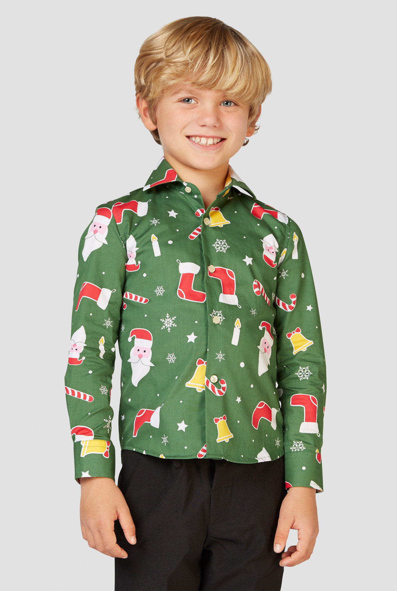 OppoSuits Santaboss - Kerst Overhemd - Kerst - Maat: 6 jaar