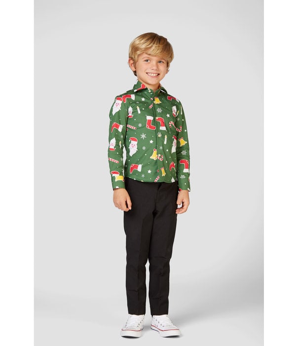 Kerst Overhemd Kind Groen