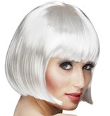 Pruik bobline cabaret wit