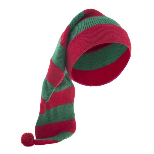 Slaapmuts rood/groen gestreept