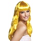 Pruik lang haar chique geel