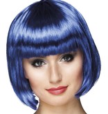 Pruik bobline cabaret blauw