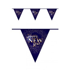 Vlaggenlijn Happy New Year hotstamp 6m