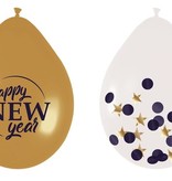 Happy New Year Glossy Ballonnen Mix (6st)