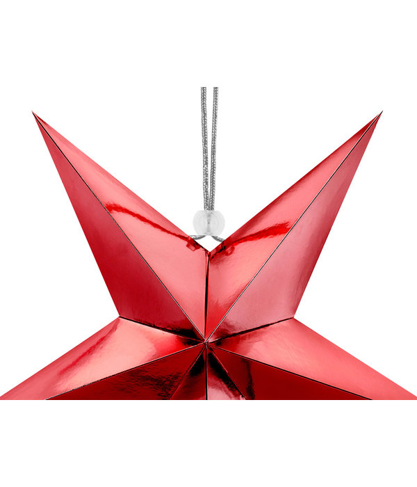 Hangdecoratie Ster Rood Karton (30cm)