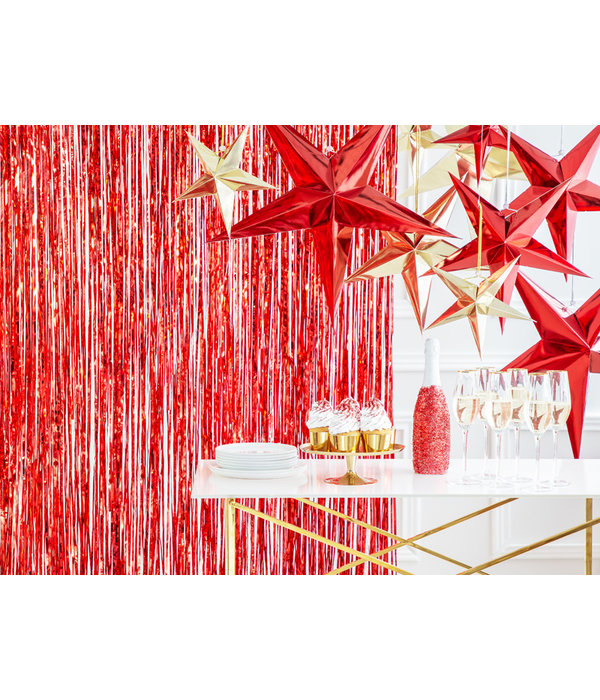 Hangdecoratie Ster Rood Karton (30cm)