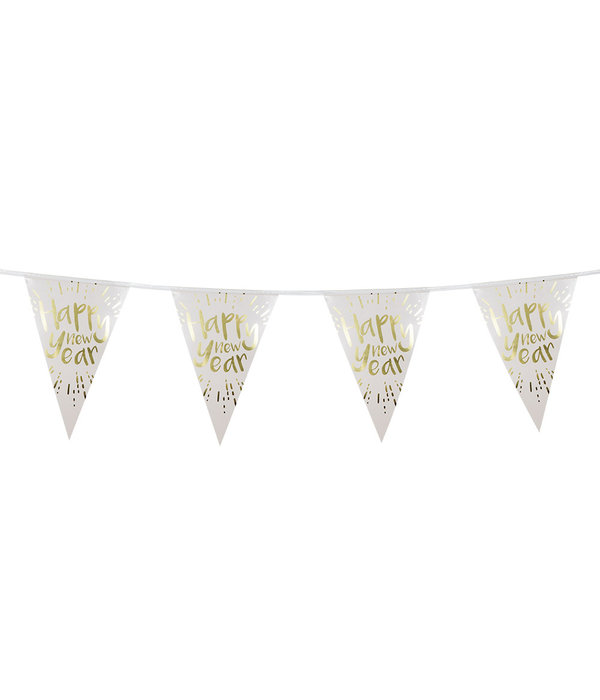 Folievlaggenlijn 'Happy New Year' (4m)