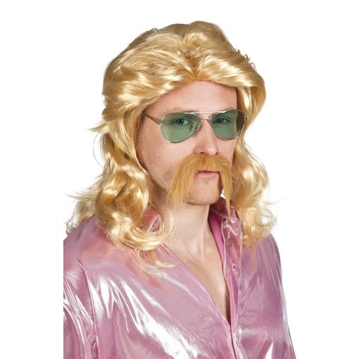 Pruik Barry met snor