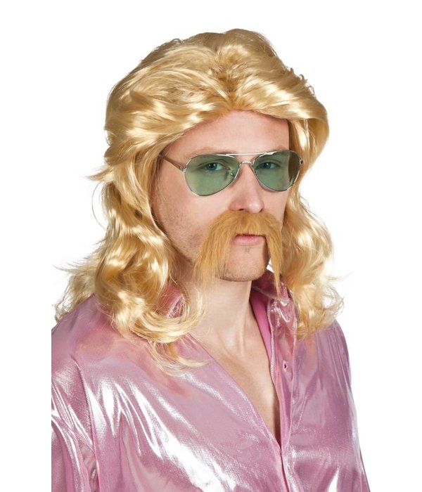 Pruik Barry met snor