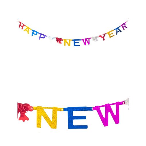 Gekleurde Letterslinger Happy New Year