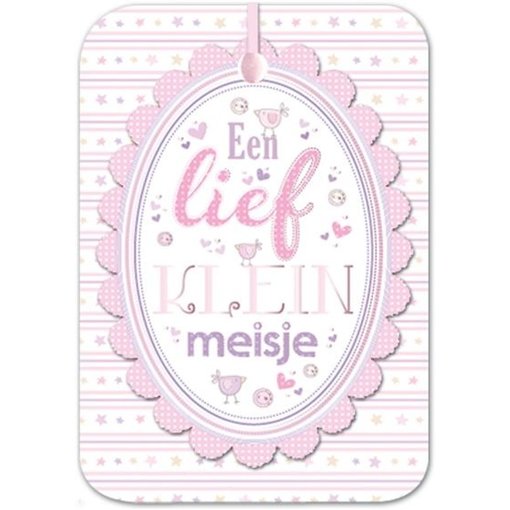 Felicitatiekaart Geboorte 'lief klein meisje'