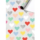 Rol Inpakpapier gekleurde hartjes