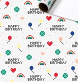 Rol Inpakpapier Pixels Happy Birthday