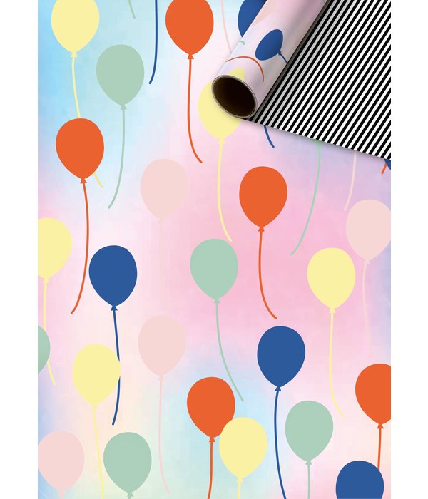 Rol Inpakpapier Pastel Ballonnen