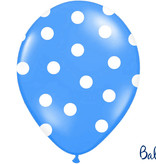 Ballonnen Pastel Blauw Met Witte Stippen
