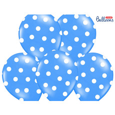 Ballonnen Pastel Blauw Met Witte Stippen