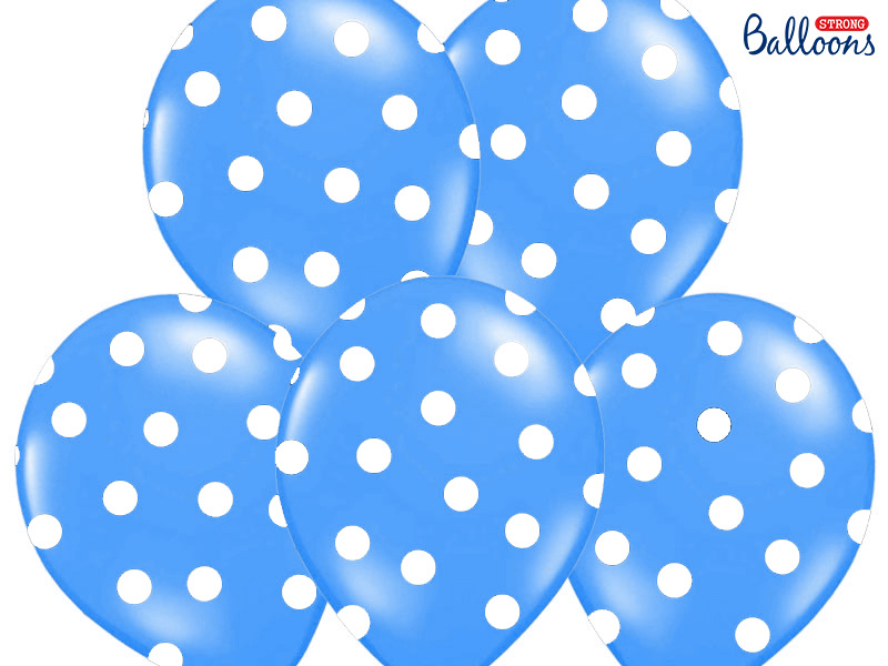 Ballonnen Pastel Blauw Met Witte Stippen